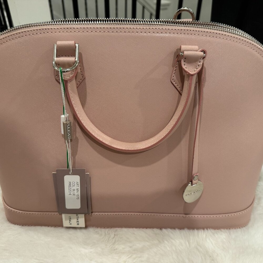 New with tags pink Pulicati top handle bag